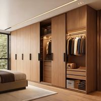 Armoire de chambre à coucher moderne, dressing de luxe, placard avec grand miroir pour la maison, villa, chambre à coucher, rangement