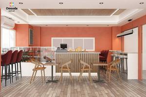 ซุ้มกาแฟกลางแจ้งทันสมัยพร้อมไฟ LED |   เคาน์เตอร์บาร์คาเฟ่แบบพับได้สำหรับร้านอาหารและการออกแบบตกแต่งภายในร้านอาหาร - Product Image 4