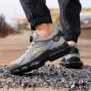 GUYISA Unisex stivali di sicurezza in acciaio con punta leggera in tela per estate inverno primavera autunno <span class=keywords><strong>scarpe</strong></span> <span class=keywords><strong>antinfortunistiche</strong></span> da cantiere - Product Image 3