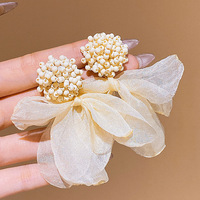 Pendientes de pétalos de flores grandes de moda de verano, pendientes de tuerca de corazón de resina dulce, pendientes de flores de tela colorida para mujer, joyería