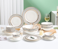 Service de table moderne de style nordique pour fêtes et tables, service de table pour fêtes, assiettes en céramique pour anniversaire, service de table, vaisselle