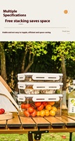 Boîte de conservation portable classique carrée pour réfrigérateur, qualité alimentaire, 1-3L, pour camping, pique-nique, cuisine, fruits, boîte à lunch