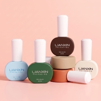 Flacon de vernis à ongles rond en verre de 9 ml avec pinceau, couleur personnalisée, emballage vide pour vernis gel
