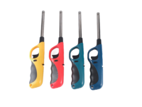 Briquet à gaz moderne Isqueiro Gun, rechargeable, portable, antidérapant, en plastique, au butane, coupe-vent, écologique