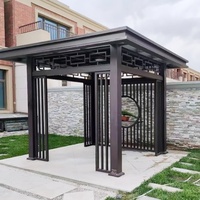Véranda en alliage d'aluminium pour villa, avec toit en verre trempé, isolation thermique, balcon extérieur scellé, anti-typhon