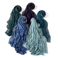 Foulard Hijab en Coton Mercerisé avec Paillettes de Strass, Châle Uni pour Femmes Musulmanes, Voile Islamique Modeste pour Femmes