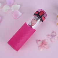 Bouteille d'eau en verre avec manchon de protection en silicone, gourde pour les voyages, infuseur à thé