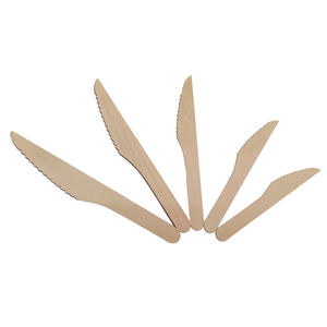 Ensemble de couverts jetables écologiques en bois de bouleau, avec serviette, sel et papier, pour voyage et extérieur, surface lisse - Product Image 4