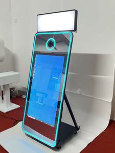 Горячая распродажа: Фотобудка «Волшебное зеркало» с сенсорным экраном 40/65 дюймов, цифровая камера-принтер, металлический корпус, вместимость до 15 человек - Product Image 3