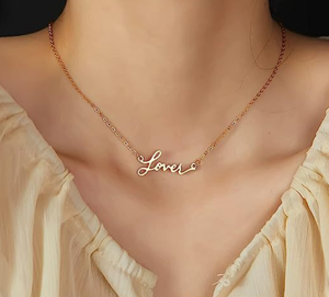 Kolye özel Cursive adı marka kolye kişisel Trendy adı kaplama kolye paslanmaz çelik altın kaplama özelleştirilmiş takı - Product Image 5