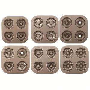Cavity Flower Doughnut Heart Shaped Cake <b>Baking</b> Mold Nonstick Carbon Steel Cupcake Muffin Jelly <b>Baking</b> Mold <b>Tray</b> - Product Image 2