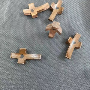 Décoration d'intérieur HAOXUAN <span class=keywords><strong>Art</strong></span> Déco en bois sculpté à la main avec motif en croix - Product Image 4