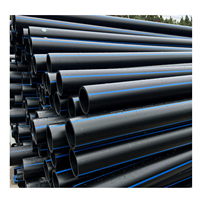 Tuyaux de drainage perforés de taille personnalisée DN 63 DN75 DN90 DN110 PE100 pour l'alimentation en eau, le drainage des fossés, les tuyaux de drainage en PEHD