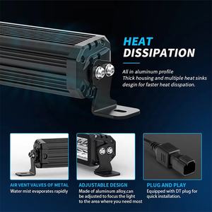 Barre lumineuse <span class=keywords><strong>LED</strong></span> multifonctionnelle de 20 pouces, haute qualité, 45W, super lumineuse, 9000lm, pare-chocs, toit, indice de résistance à l'eau IP68 - Product Image 3