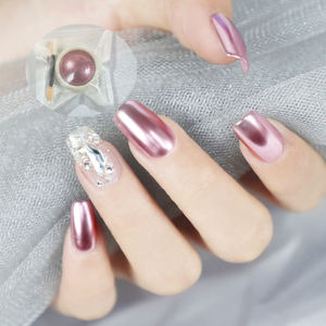 Poudre magique <span class=keywords><strong>miroir</strong></span> en titane de 16 couleurs en vrac pour la décoration des ongles, poudre de chrome holographique solide pour la manucure - Product Image 4