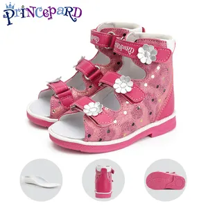 Princebaby bebek kızlar yüksek top ortopedik yaz sandalet güzel çocuk ayakkabı prenses kız ayakkabı düzeltici ayakkabı çocuklar için