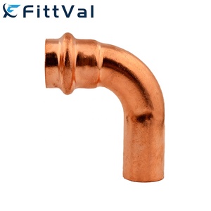 Usine en gros V profil coude à 90 degrés système de <span class=keywords><strong>plombier</strong></span> tuyau d'eau raccords de presse en cuivre - Product Image 5