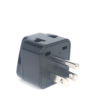 Adaptateur de prise universelle 3 broches pour voyage, convertisseur de prise américaine (USA) vers UE, Royaume-Uni, Chine, 2 en 1, prise Philippines