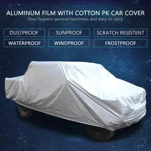 Silver Aluminum Pickup Cover Waterproof Anti-UV Full Cover Sun Protection