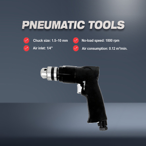 Perceuse pneumatique industrielle robuste avec mandrin sans clé, perceuse à main pneumatique réversible haute vitesse pour métal, bois - Product Image 2