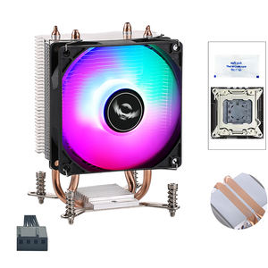 Qiusaim Motherboard LGA dengan pipa panas 90mm <span class=keywords><strong>2</strong></span> kipas pendingin PWM 12V tenang 9cm untuk X79 X99 X299 2099 2011 CPU - Product Image 1