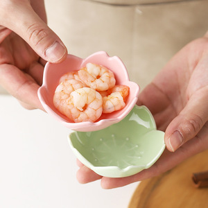 Piatto in gres ceramica Mini stile giapponese Sakura a forma <span class=keywords><strong>di</strong></span> fiore salsa <span class=keywords><strong>di</strong></span> soia piatti per immersione - Product Image 5