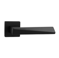 Poignée de porte de douche simple face LCKLUX moderne, noir mat, alliage de zinc, élégante et durable pour appartement