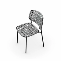 Ensemble table et chaises d'extérieur en aluminium pour jardin, terrasse, véranda, avec chaise en rotin à dossier, chaise de loisirs pour balcon