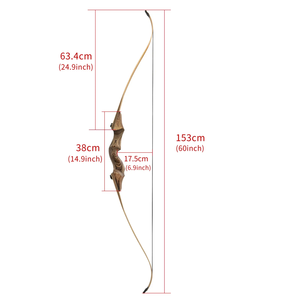 Black Hunter Traditionele Recurve Boogset RH/LH - 60" 20-60LBS, Bamboe Core <span class=keywords><strong>Limbs</strong></span> Boogschieten voor Schieten en Jagen - Product Image 6
