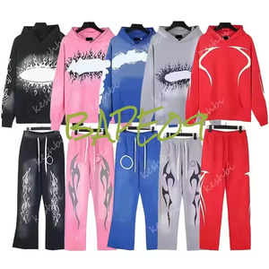 Tuta con Cappuccio <span class=keywords><strong>da</strong></span> Uomo, Completo Sportivo di Design per Uomini e Donne, Tuta alla Moda Oversize con <span class=keywords><strong>Pantaloni</strong></span> Casual - Product Image 4