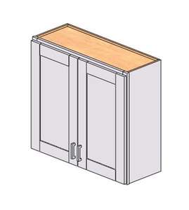 Mobile da Cucina Bianco Stile Shaker Sunique Sydney, 33 Pollici L x 30 Pollici H x 12 Pollici P, 2 Ante, 2 Ripiani, Design Moderno - Product Image 1