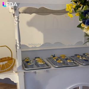 LEDA Hot Sale Multipurpose Cylinder Display Cart <b>Rolling</b> Food Flower <b>Rack</b> for Event Retail Decoration - Product Image 3