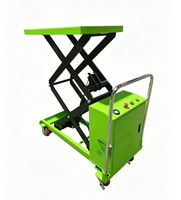 Chariot élévateur à ciseaux semi-électrique mobile, plateforme hydraulique manuelle, chariot de levage portable compact 500 kg