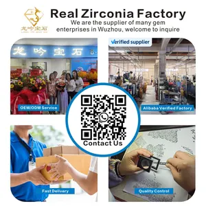 Vendita calda della fabbrica di gemme di Wuzhou 3a 5a 7a qualità CZ zircone colore grafico cubico Zirconia