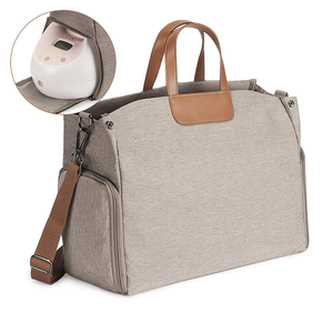 Bolso de viaje para portátil para mujer, bolsa de mano para pañales, bolso de hombro con bomba de pecho, con enfriador - Product Image 1