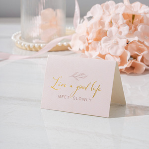 Biglietti d'Auguri Pieghevoli in Carta Patinata con Stampa a Caldo in Lamina d'Oro, Stile Instagram, per la Festa della Mamma e San Valentino, Vendita all'Ingrosso - Product Image 6