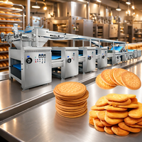 Ligne de production automatique de biscuits et de craquelins EMIN pour petites entreprises, mélange de pâte, formage, cuisson, refroidissement, 220/380V, garantie 1 an