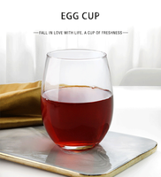 Gobelet en verre à vin personnalisé 16oz, vente en gros, sans jeton, verre à boisson, tasse de thé