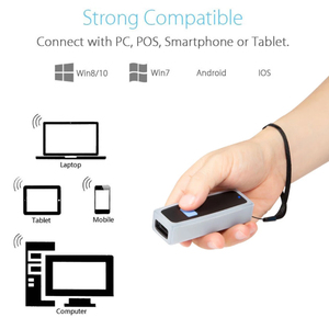 Máy Quét Mã Vạch Mini EVAWGIB, Đầu Đọc Mã Vạch Cầm Tay 1DCCD Không Dây/Răng Xanh/2.4G Cho iPad <span class=keywords><strong>iPhone</strong></span> Android Máy Tính Bảng - Product Image 5