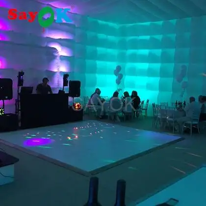 גדול קוביית מסיבת חתונת LED אור מתנפח אוהל קמפינג מחיר לאירועים חיצוניים