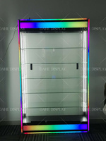 Vollglas-Verkaufsvitrine für Produktdarstellung – Rahmenlose Ladenvitrine mit LED-Beleuchtung