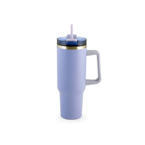 Tazza Termica in Acciaio Inox Viola da 1,2L con Cannuccia - Product Image 1