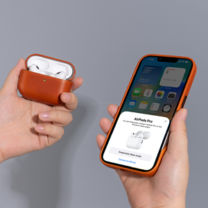 Funda de Cuero Encerado Vintage para Auriculares <span class=keywords><strong>AirPods</strong></span> <span class=keywords><strong>Pro</strong></span> 3, Protección Total, Compatible con <span class=keywords><strong>Carga</strong></span> Inalámbrica - Product Image 4