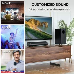 Barre de son Saiyin avec caisson de basses, enceinte Bluetooth 2.1 canaux pour TV, home cinéma et jeux - Product Image 5