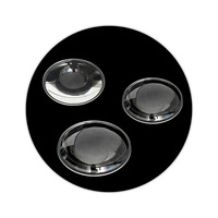 Lentille optique en verre plano-convexe 100*22mm à haute transmission lumineuse pour lampe de pêche, lampe de nuit, équipement d'éclairage LED