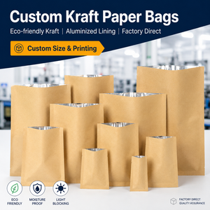 Sacs d'emballage en papier kraft <span class=keywords><strong>de</strong></span> qualité alimentaire, à ouverture facile latérale, pour chocolat, bonbons, <span class=keywords><strong>granola</strong></span>, vente au détail, en gros, OEM - Product Image 6