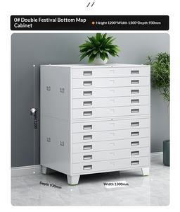 خزانة تخزين للرسومات بتصميم عصري، خزانة ملفات للمنزل والمكتب وورشة العمل والمدرسة - Product Image 4