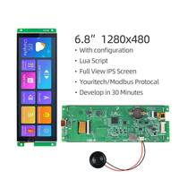 6.8 pouces 1280x480 barre étirée série TFT IPS écran WIFI Script Configuration série UART TFT affichage avec tactile capacitif