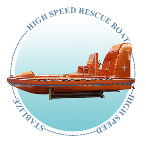 Bateau rapide orange de 6 m pour 6 à 15 personnes, bateau de sauvetage à grande vitesse - Product Image 6
