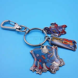 <b>Anime</b> <b>Keychain</b> With Stainless Steel Tags And Epoxy Design 30mm Business Gift - Product Image 2